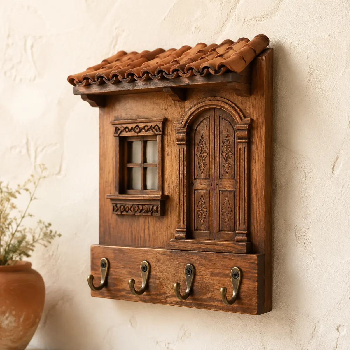 Portallaves casa de madera